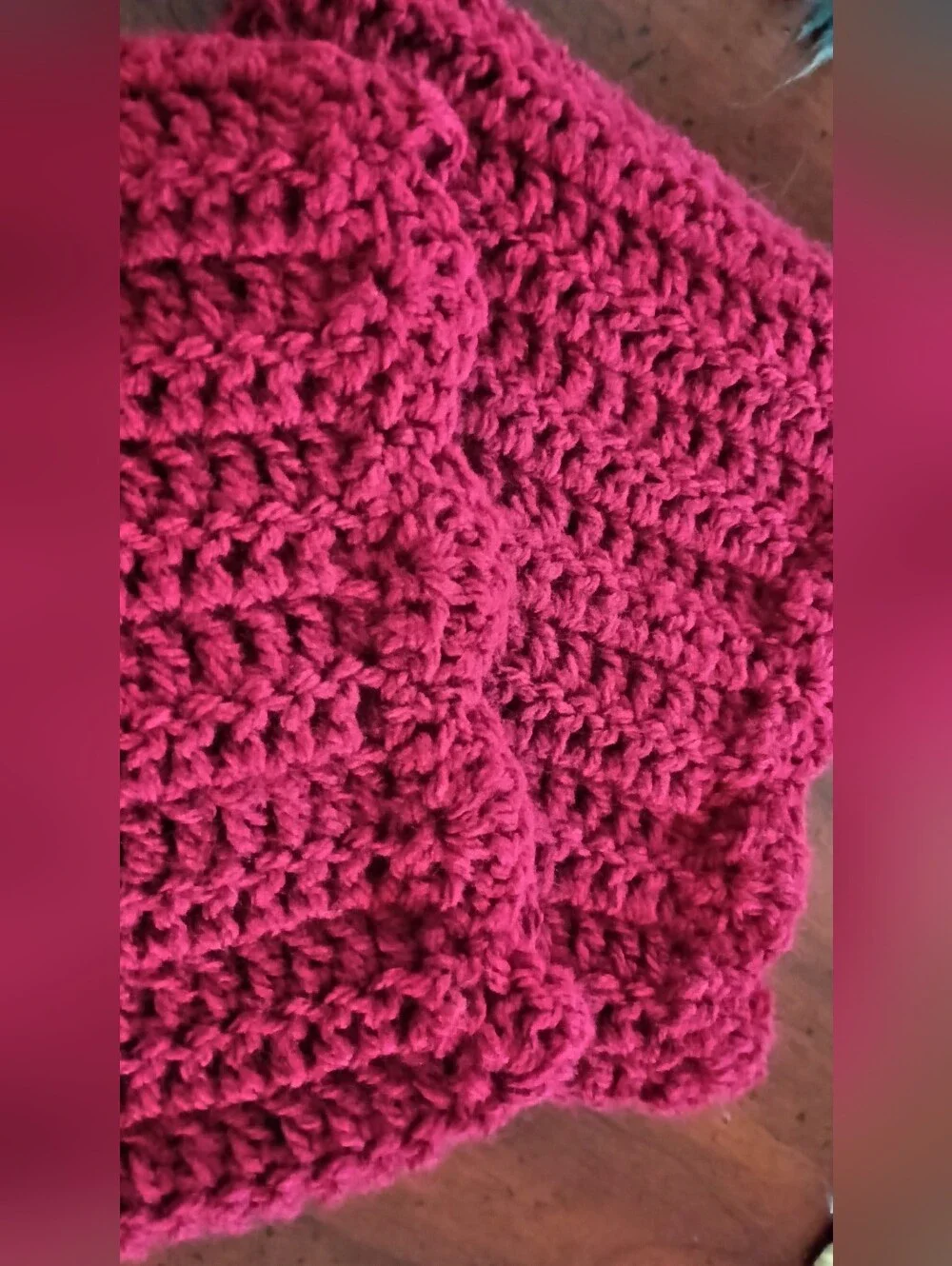 Handmade Crocheted Boot Cuffs Leg Warmers in Burgundy